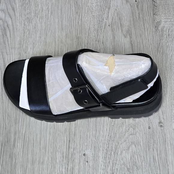 Vionic Torrance Platform Lug Sandal Women's 7.5 Black Leather Comfort New NIB - Picture 7 of 15